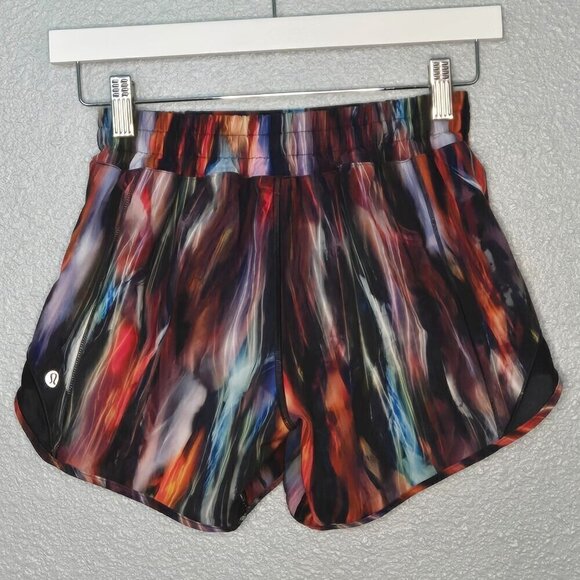 Lululemon Hotty Hot Short II *Long 4" - 4 Chroma Fusion Multi/Black - Picture 4 of 6